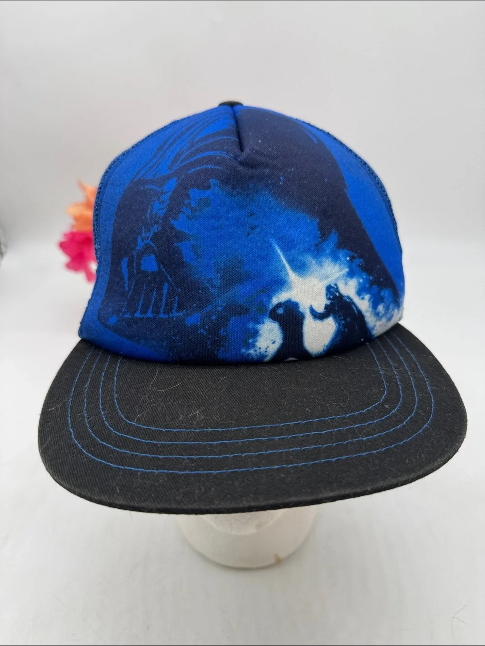 Kids Blue Star Wars Darth Vader Graphic Snapback Hat